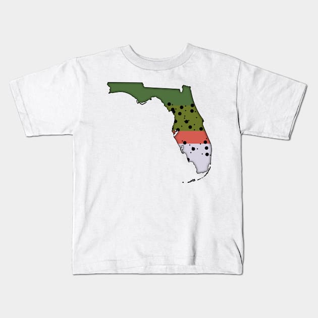 Florida Trout Kids T-Shirt by somekindofguru